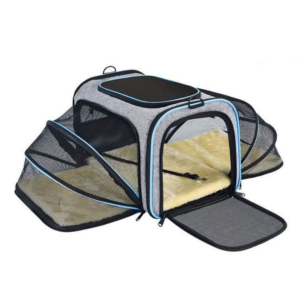 Tucker Murphy Pet™ 4 Sides Expandable Collapsible Cat Carrier Tsa Airline Approved With