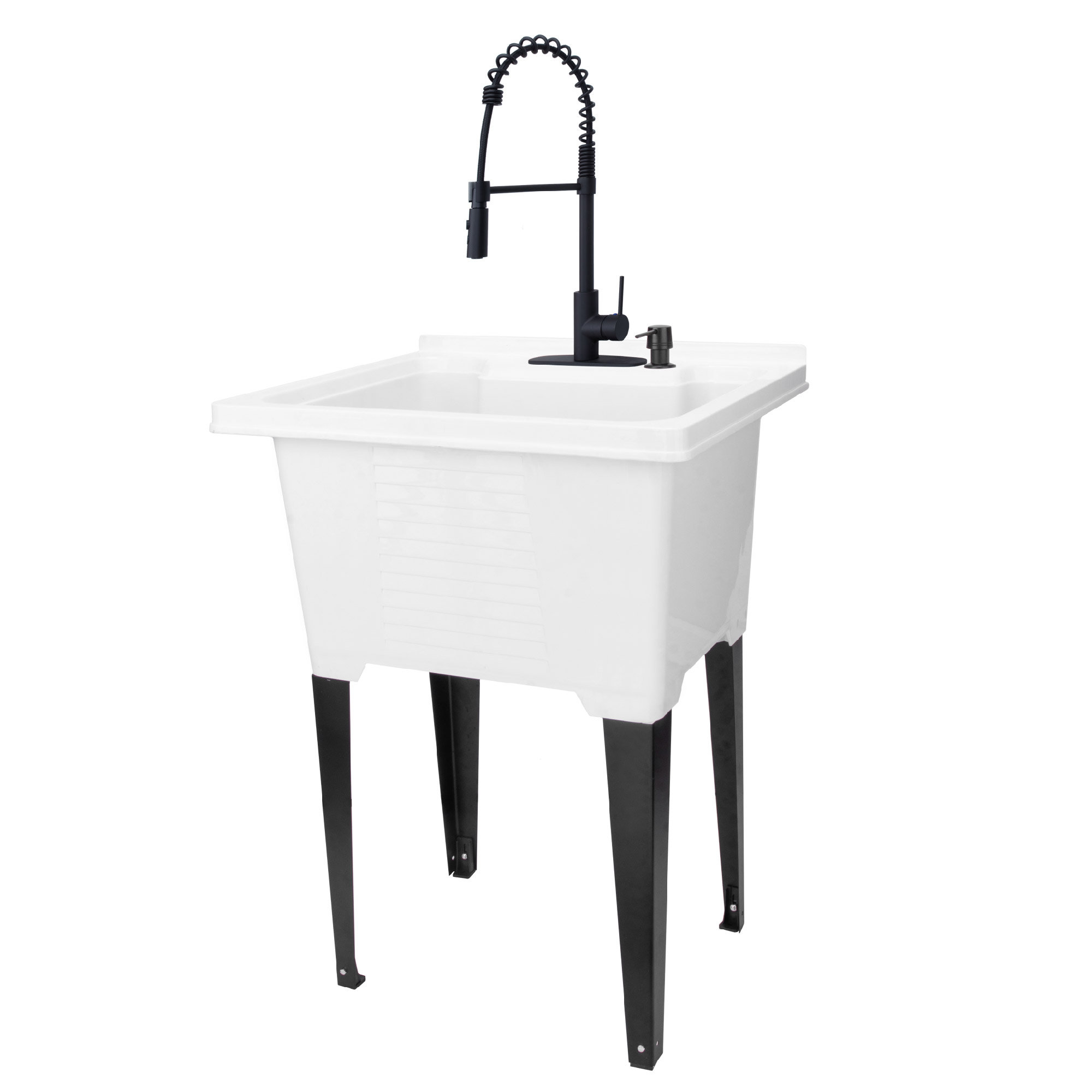 UtilitySink 21.5'' L x 25'' W Free Standing Laundry Sink with Faucet