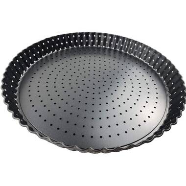 Non-Stick Round Small Fluted Flan Tin/Quiche Pan Removable Loose Bottom Pizza Cake Baking Pie Pan 2 Size for Choose 6 inch 