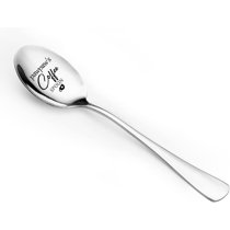 Papa Gifts from Granddaughter Grandson Cute Coffee Tea Spoon Gift for Grandpa Birthday Fathers Day Christmas Gift Funny Best Grandpa Ever Spoon Engraved Stainless Steel 