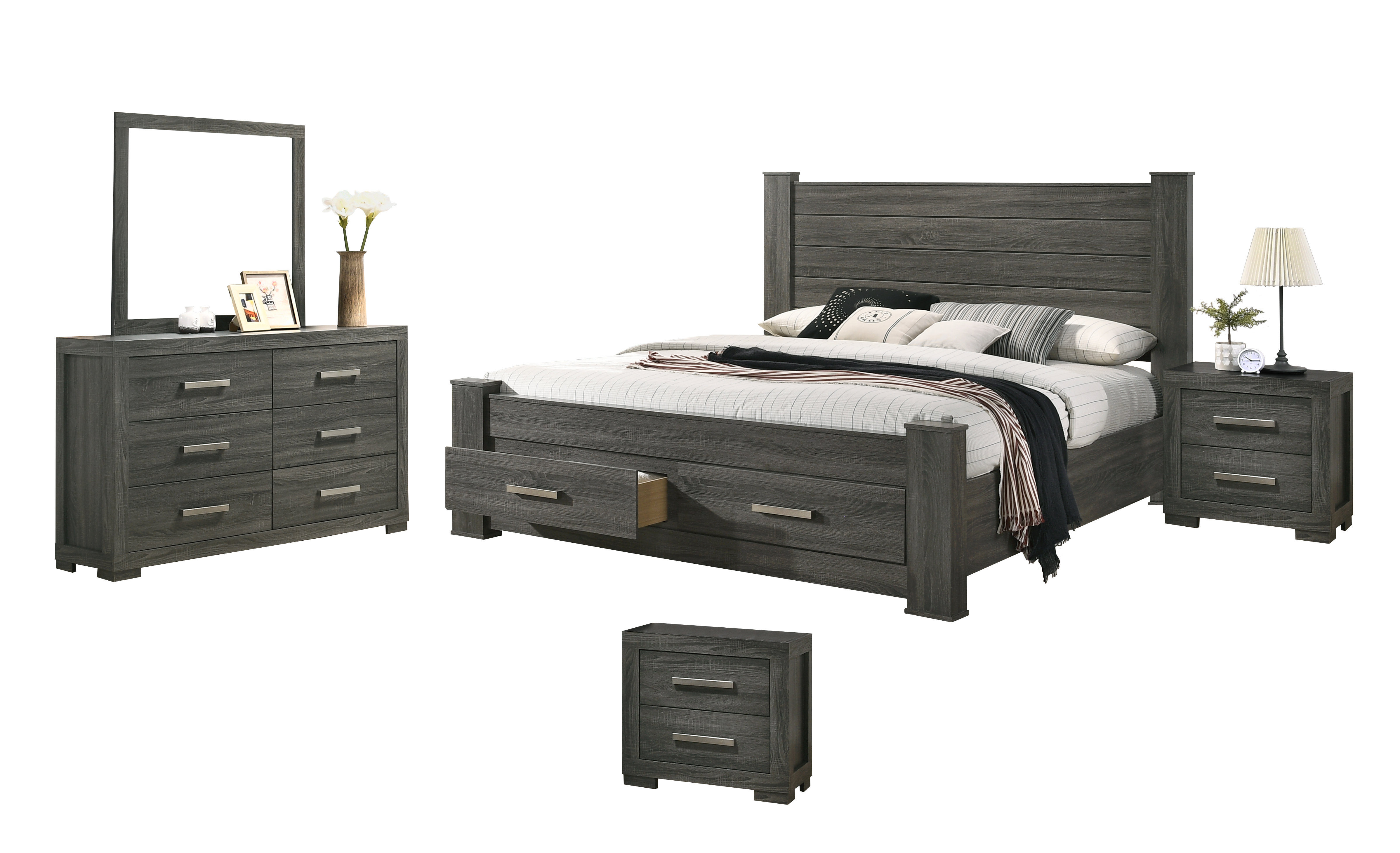 Ebern Designs Nazaret Platform 5 Piece Bedroom Set & Reviews Wayfair