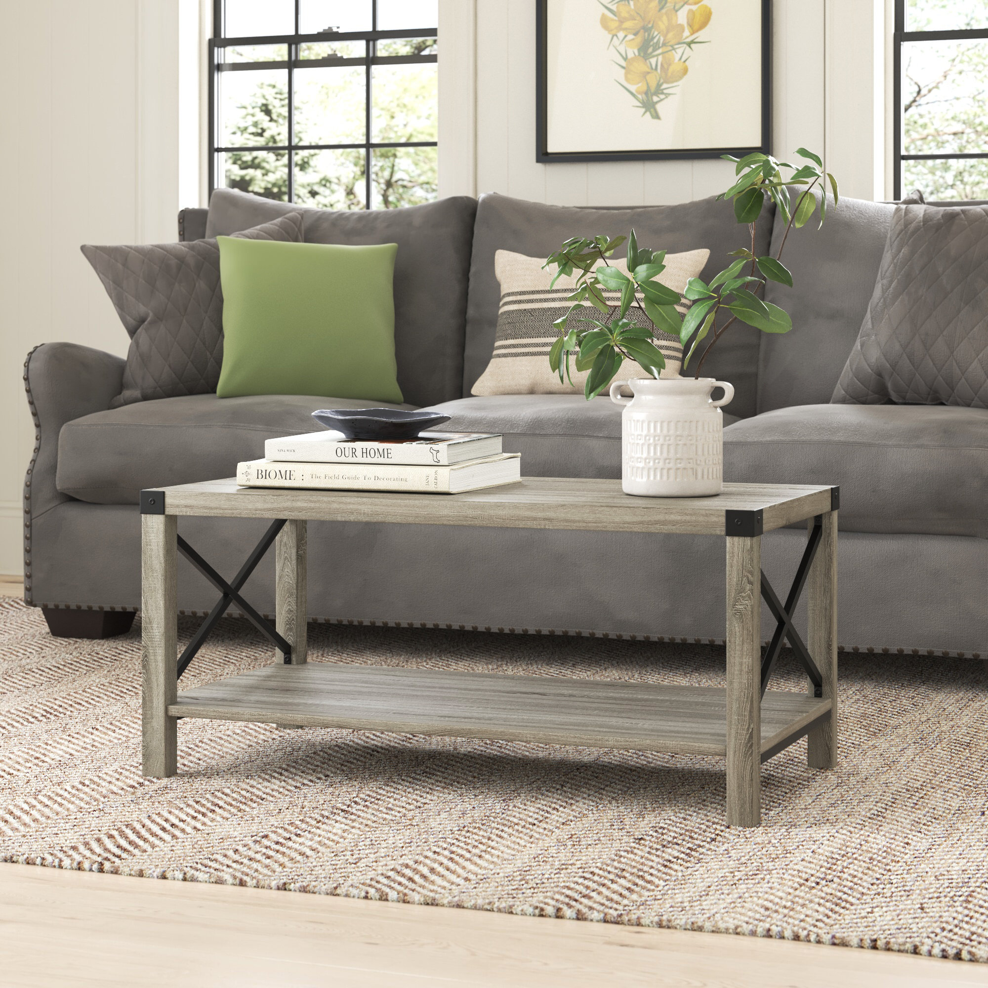 Laurel Foundry Modern Farmhouse Spates Coffee Table39Inch Long/Brown