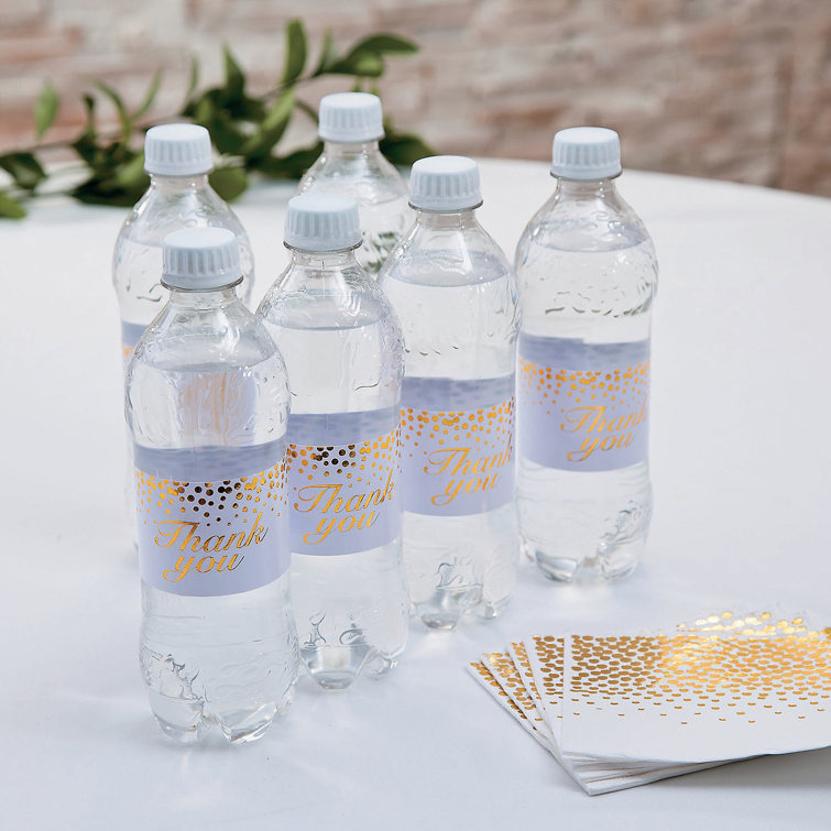 Thank You Water Bottle Labels Drink Accessories