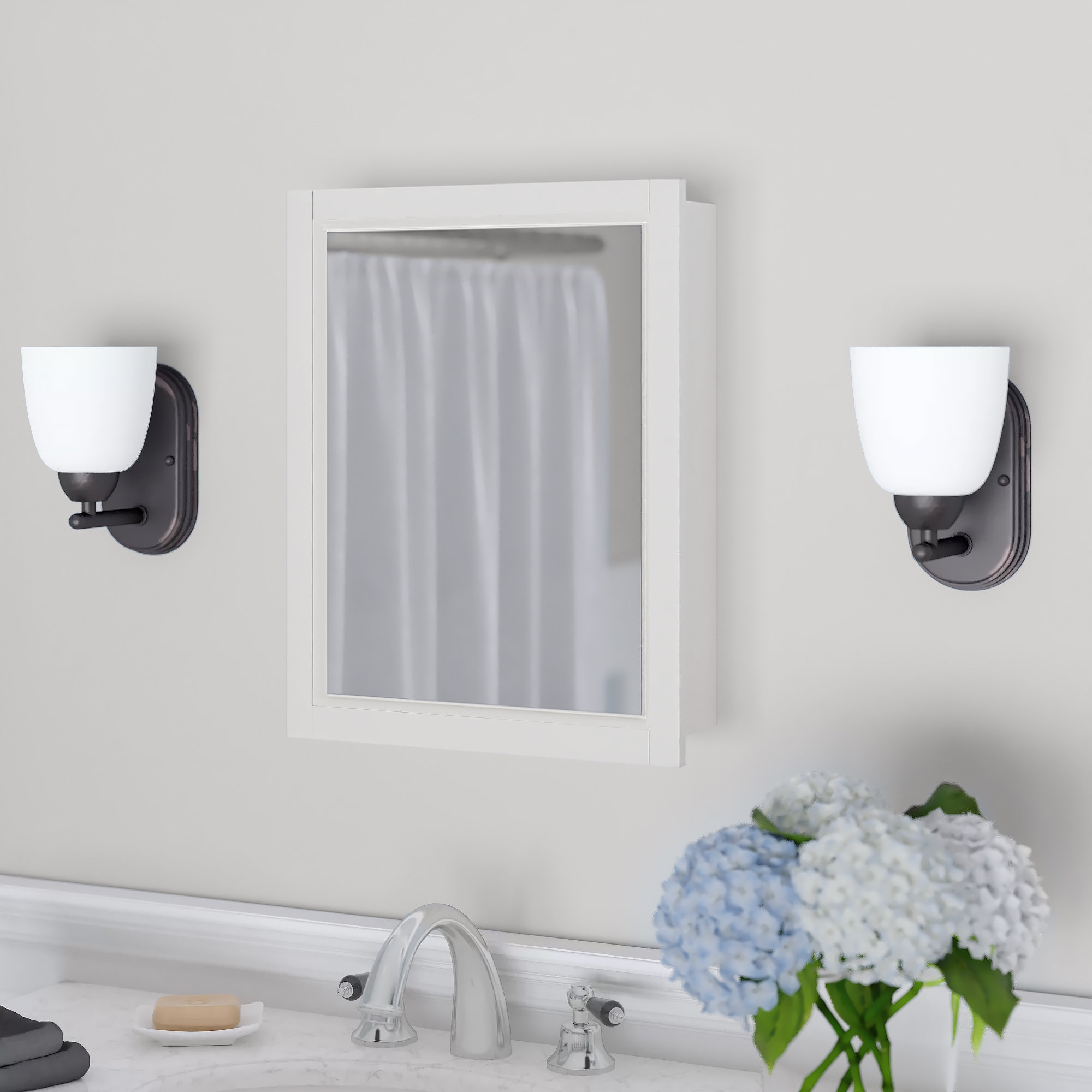 Charlton Home?? Harrigan 15" x 19" Surface Mount Medicine Cabinet ...