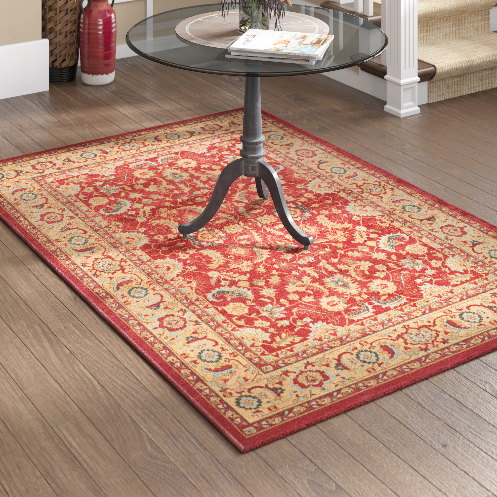 Astoria Grand Pennypacker Oriental Red/Beige/Blue Area Rug & Reviews