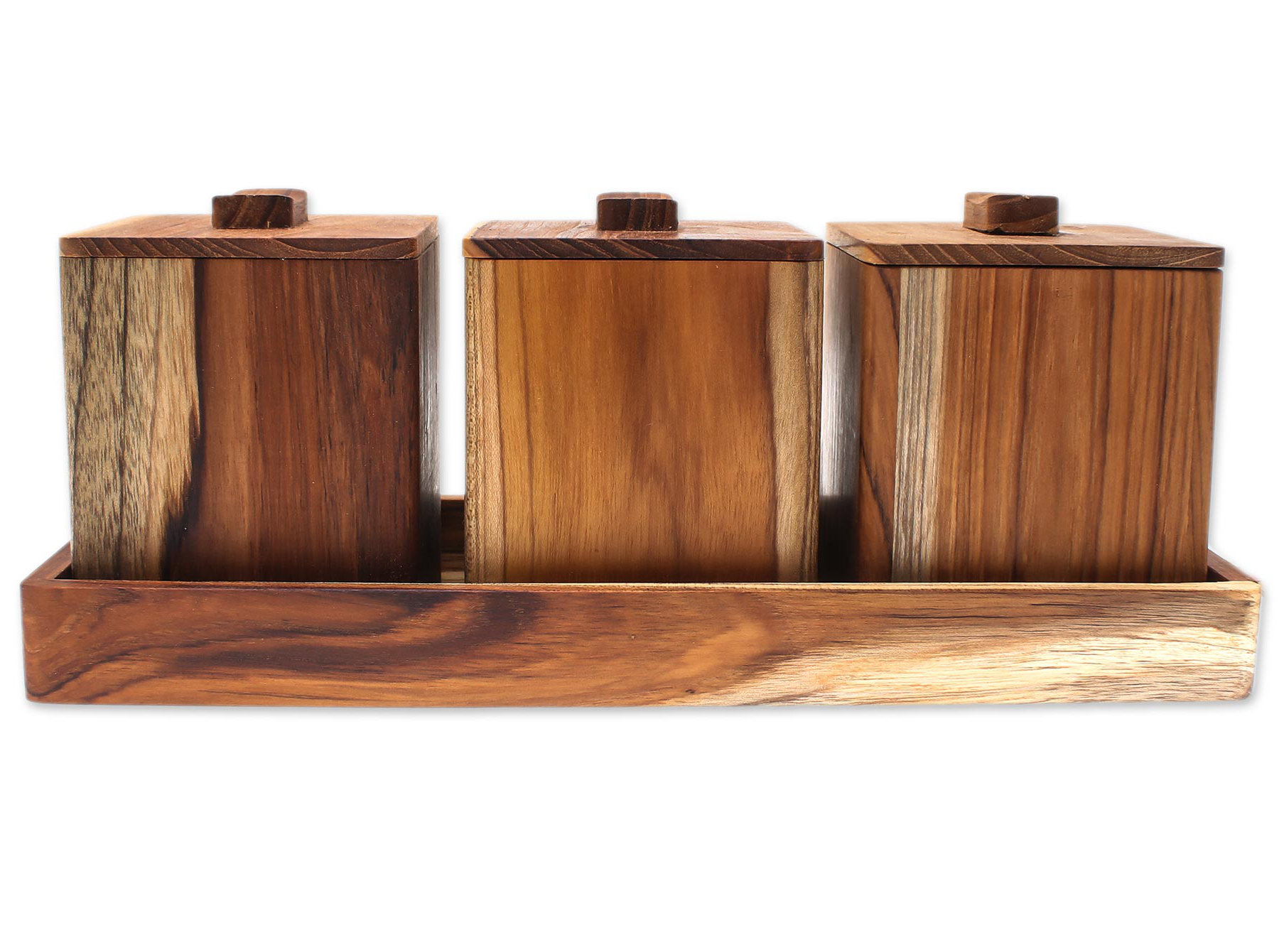 Union Rustic 3 Piece Treasure Teakwood Decorative Box Set | Wayfair