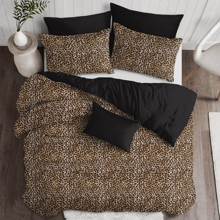 The Tailor's Bed Madison Animal Print/Black Standard Cotton 0 Comforter Set  - Wayfair Canada