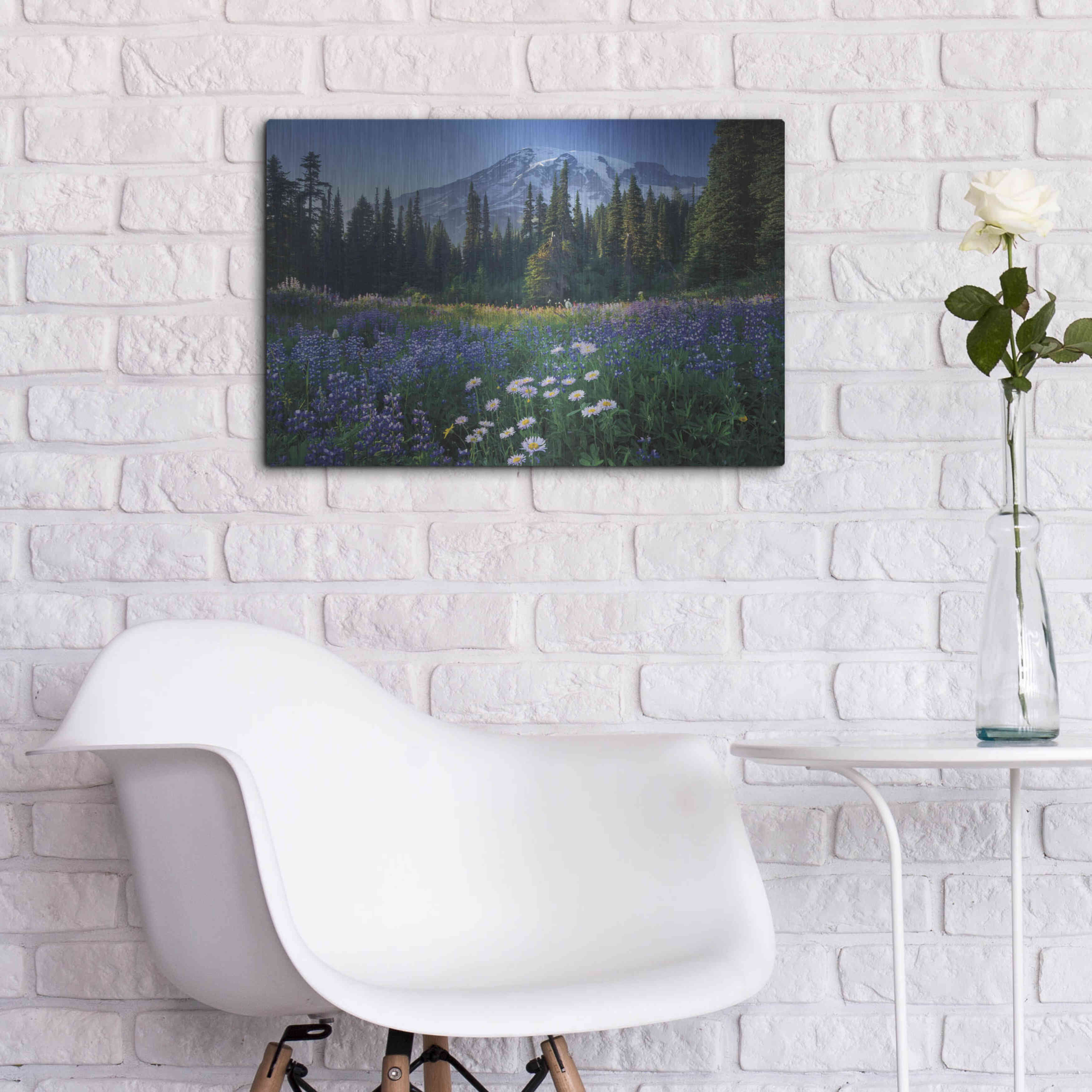 Millwood Pines Luxe Metal Art 'Mount Rainier' By Alan Majchrowicz Mount