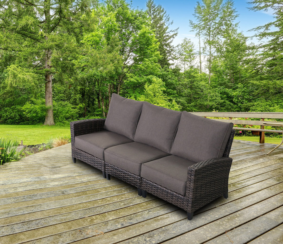 Red Barrel Studio® Arshmaan 84'' Wide Outdoor Wicker Patio Sofa with