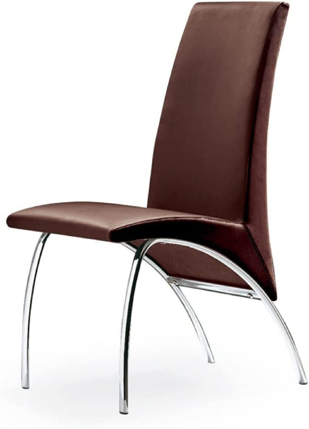 Orren Ellis Anibella PU Leather Parsons Chair in Dark Brown Wayfair