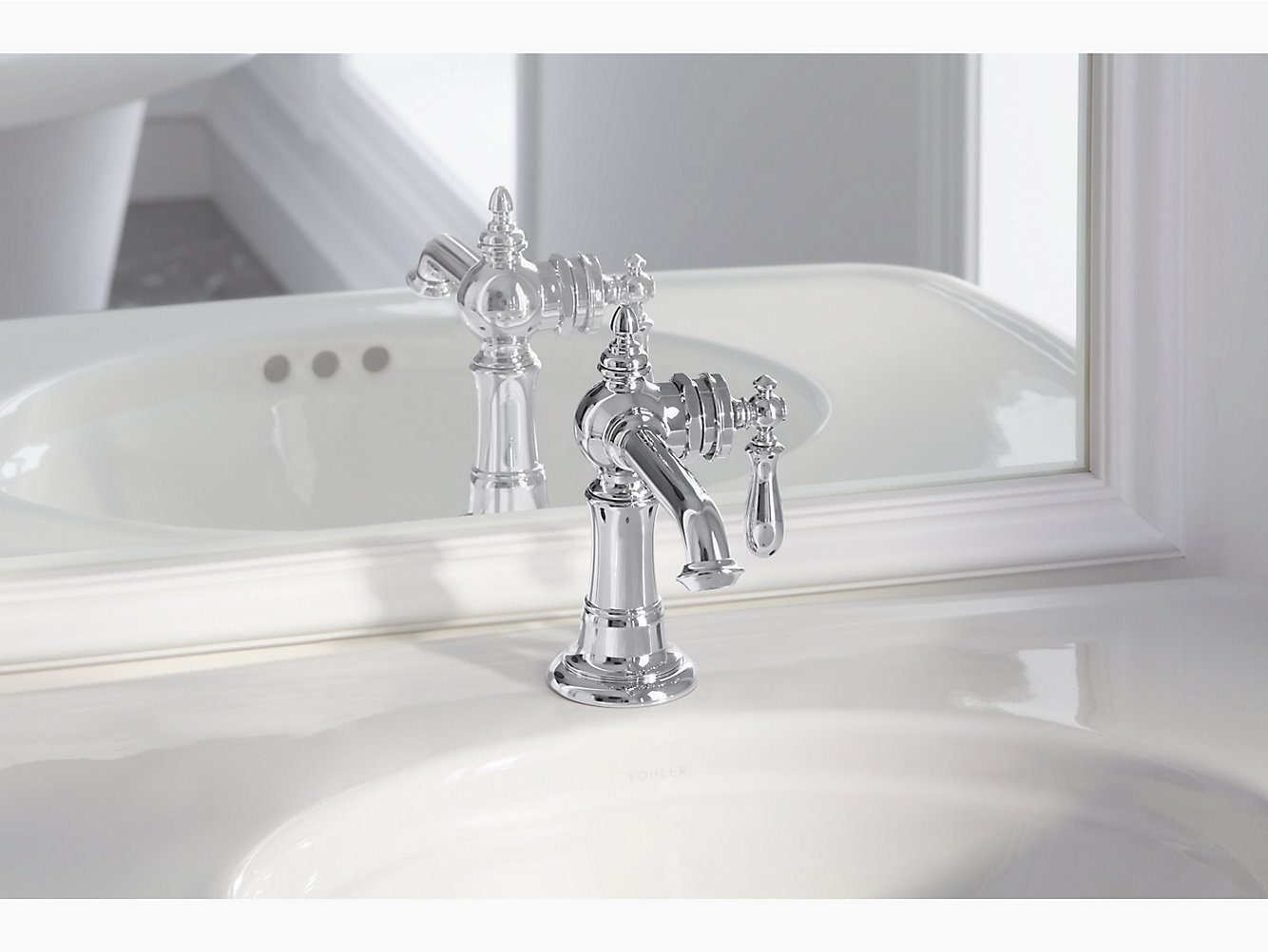 K727629MBN,CP,BV Kohler Artifacts® Single Hole Bathroom Faucet with