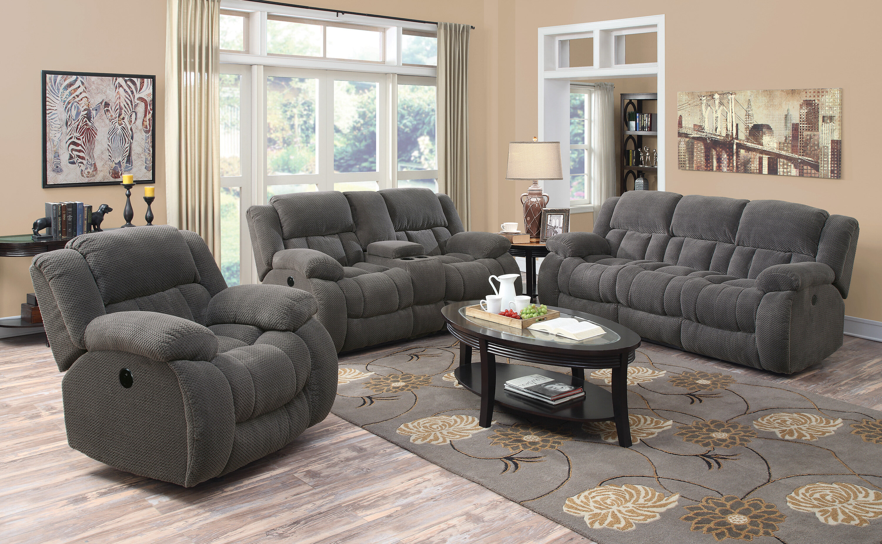 Holte 3 Piece Reclining Configurable Living Room Set