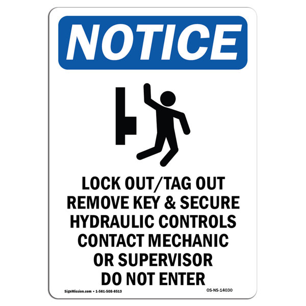 SignMission Lock Outtag Out Remove Sign with Symbol Wayfair