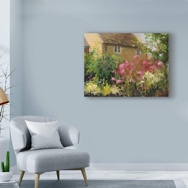 Red Barrel Studio® Cotswold Cottage, Canvas Wall Art,Multicolor ...
