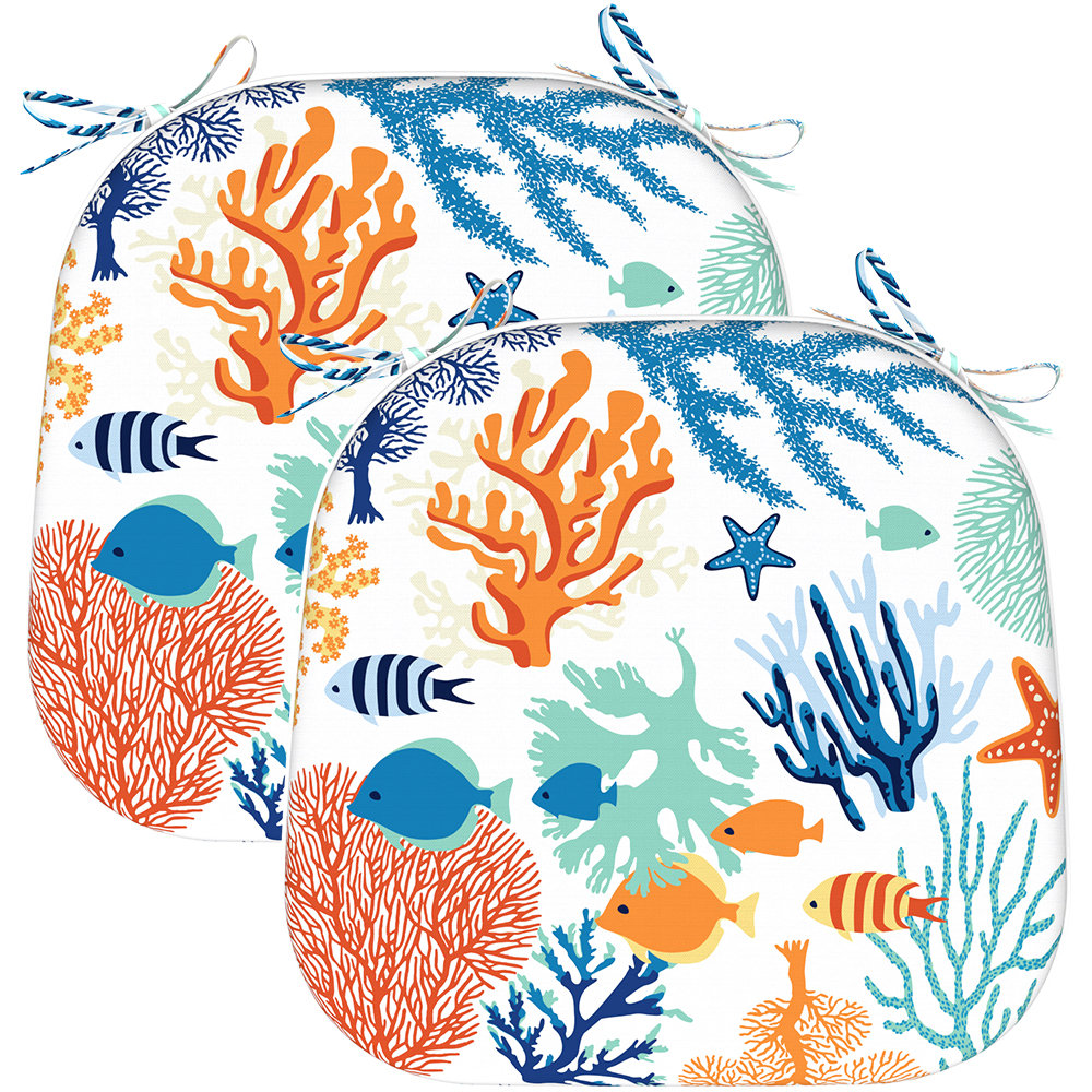 Highland Dunes Outdoor Seat Cushion with Piping Wayfair