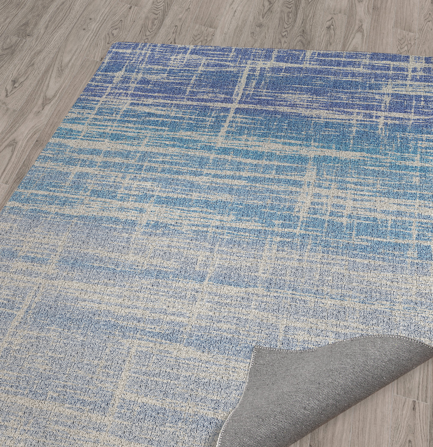 Wrought Studio Blakes Machine Woven / Power Loomed Performance Blue