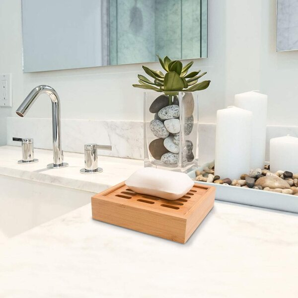 Home Bathroom Anti-Slip Silicone Draining Soap Holder Storage Tray Dish Charm 