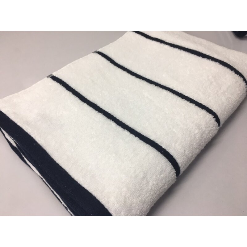 Shop Premium Horizontal Navy 2 Piece 100% Cotton Beach Towel Set (Set of 2) from Wayfair on Openhaus