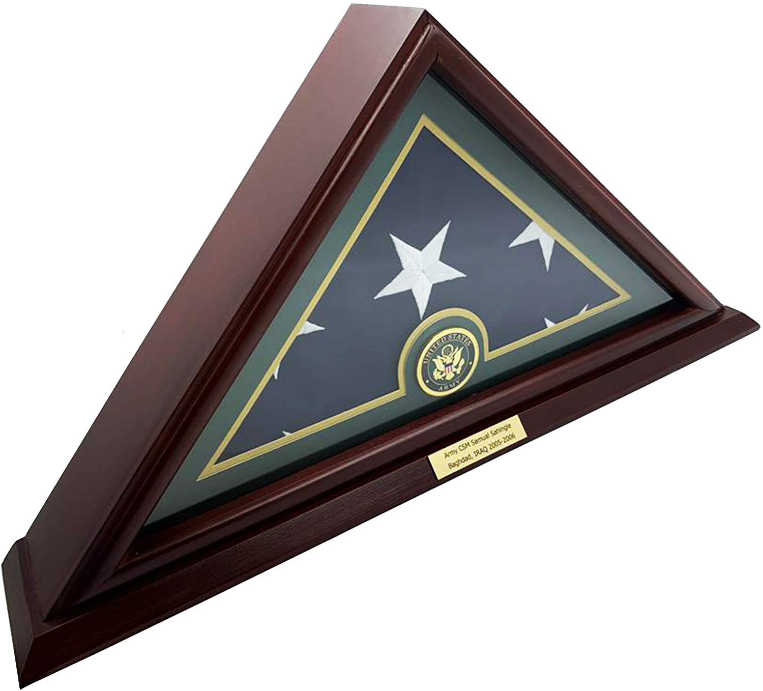 DECOMIL Vetrina Per Bandiera Militare 5x9 In Legno Massello – Finitura Ciliegio, Perfetta Per Funerale E Sepoltura Veterani