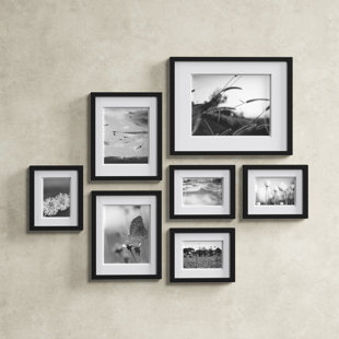 Frame Smart pack of 4 Black picture/photo mounts size 14x11 inches for A4 