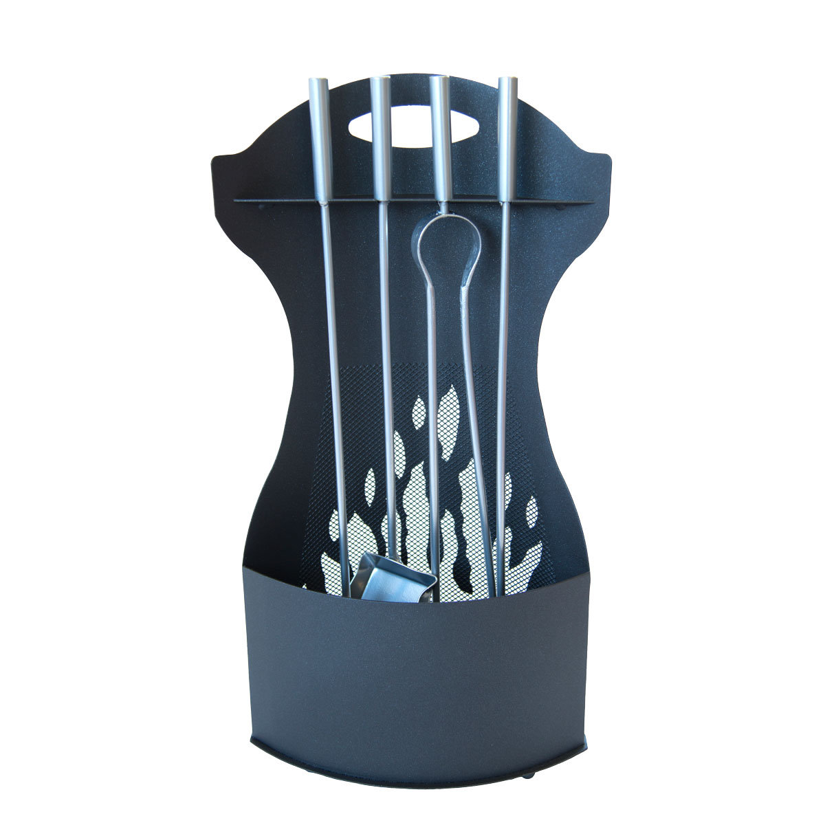 Belfry Heating Jonah 5 Piece Wrought Iron Fireplace Tool Set Wayfair