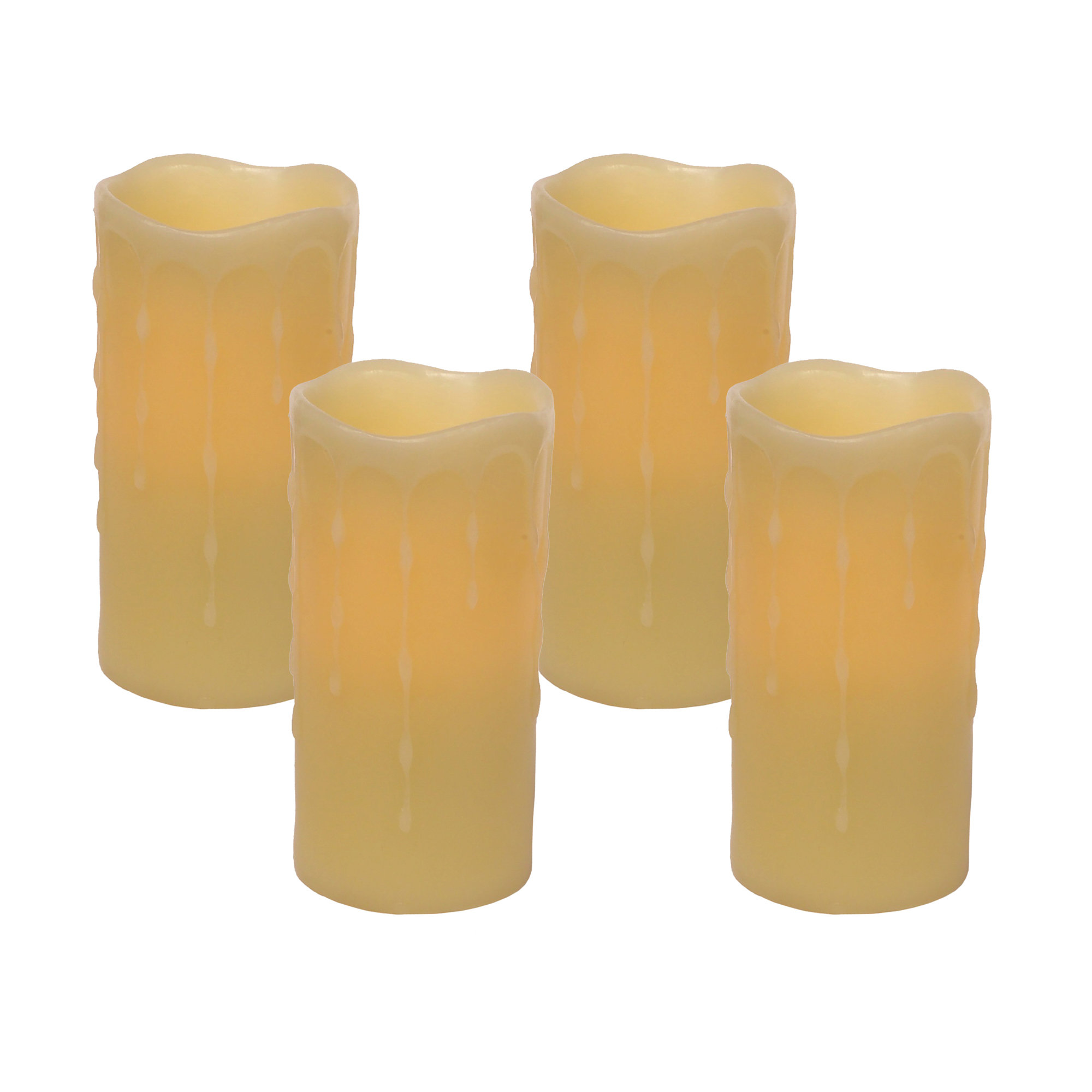 Melrose Intl. 6" Wax Dripping LED Pillar Candle Wayfair
