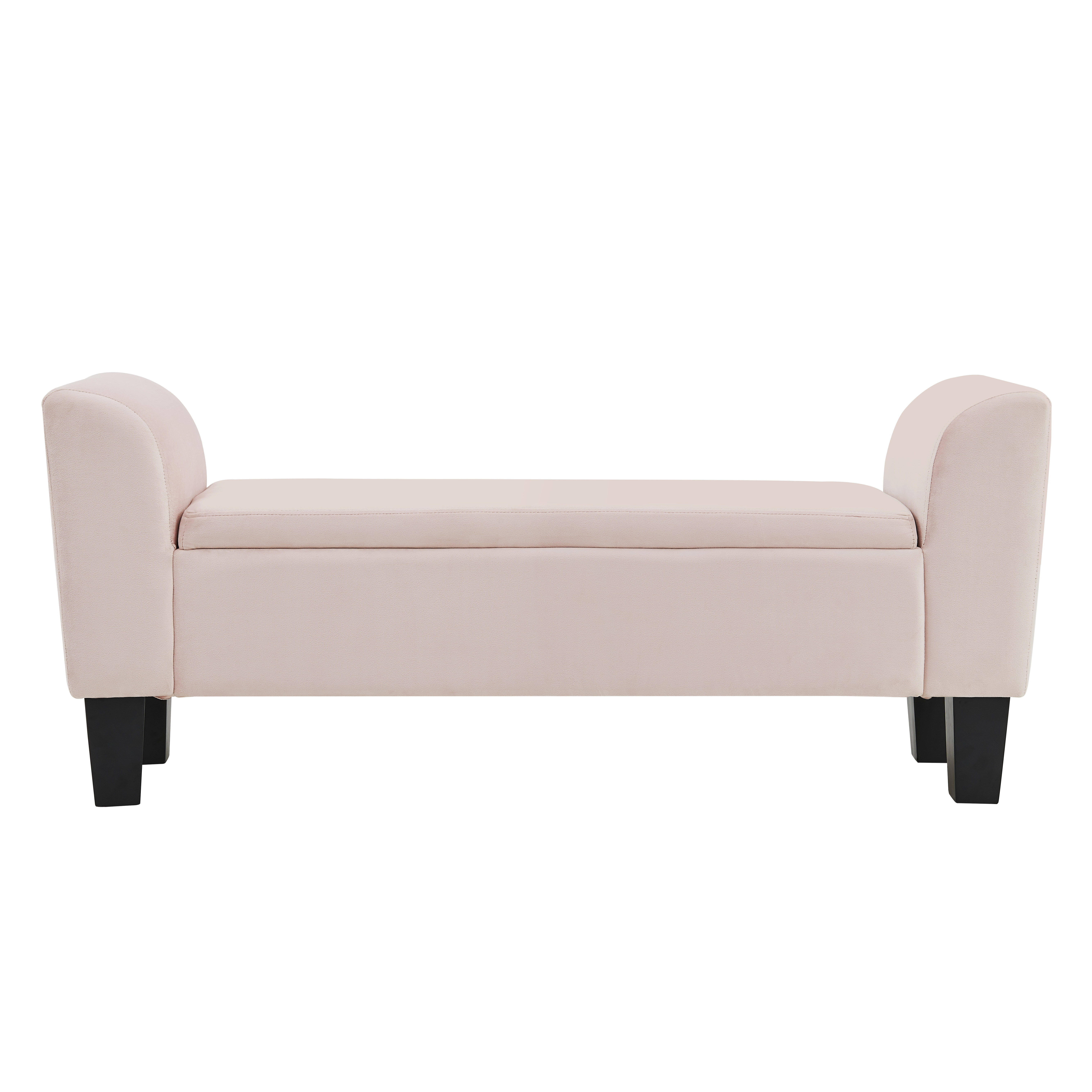 Modern Upholstered Bench White Leather Tufted Extra Seat Ottoman Curved Legs 