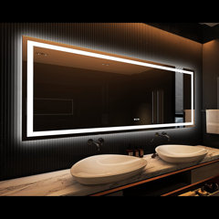 3 x Self Adhesive Mirrors Round Square Wave Shape 20cm x 20cm Bathroom Wall 