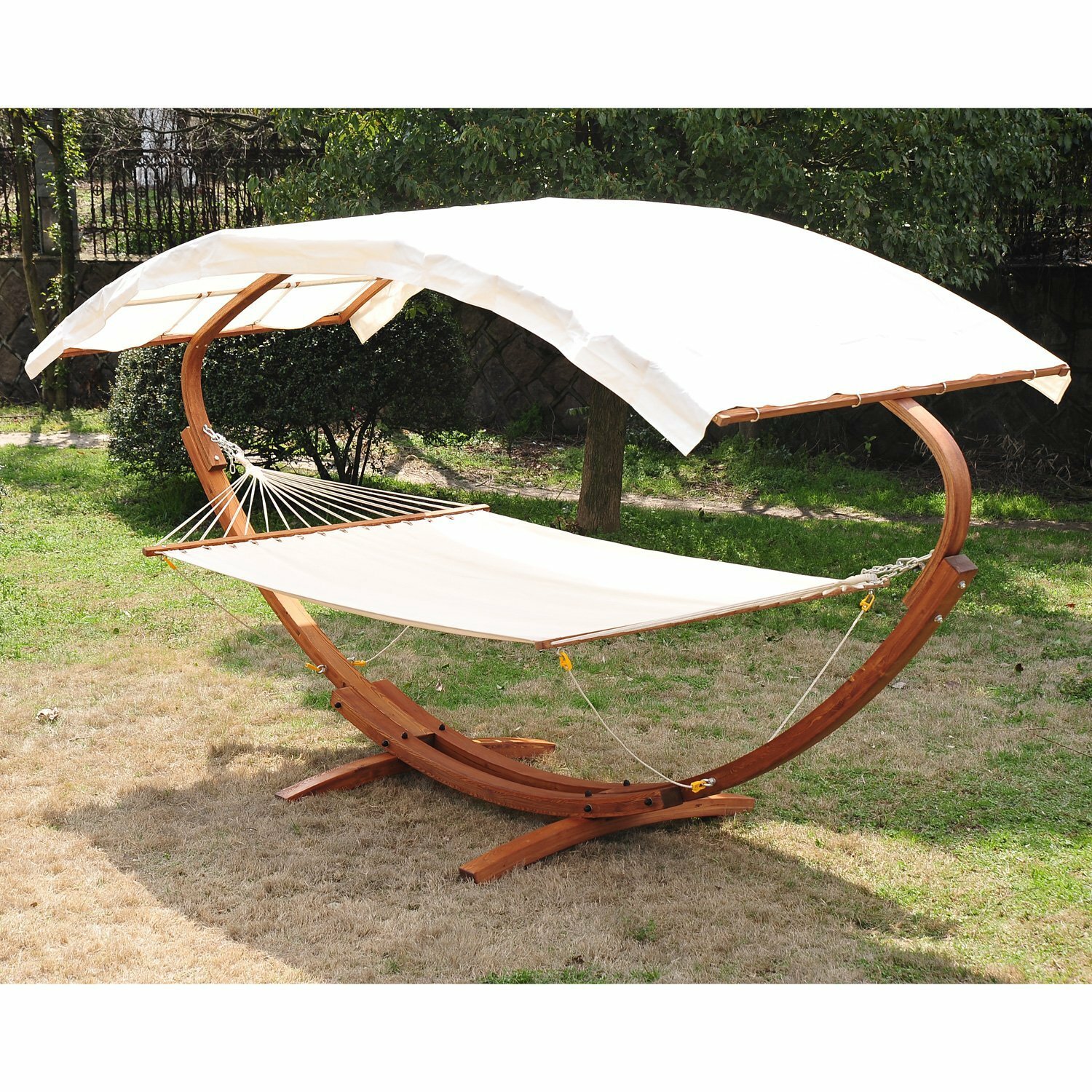 Double Hammock With Stand And Canopy 