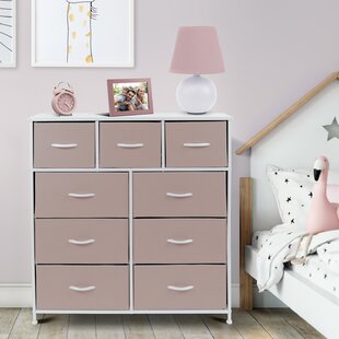 3 Drawer Drawers Shelf Canvas Metal Storage Unit Wardrobe Pink Girls Butterfly 