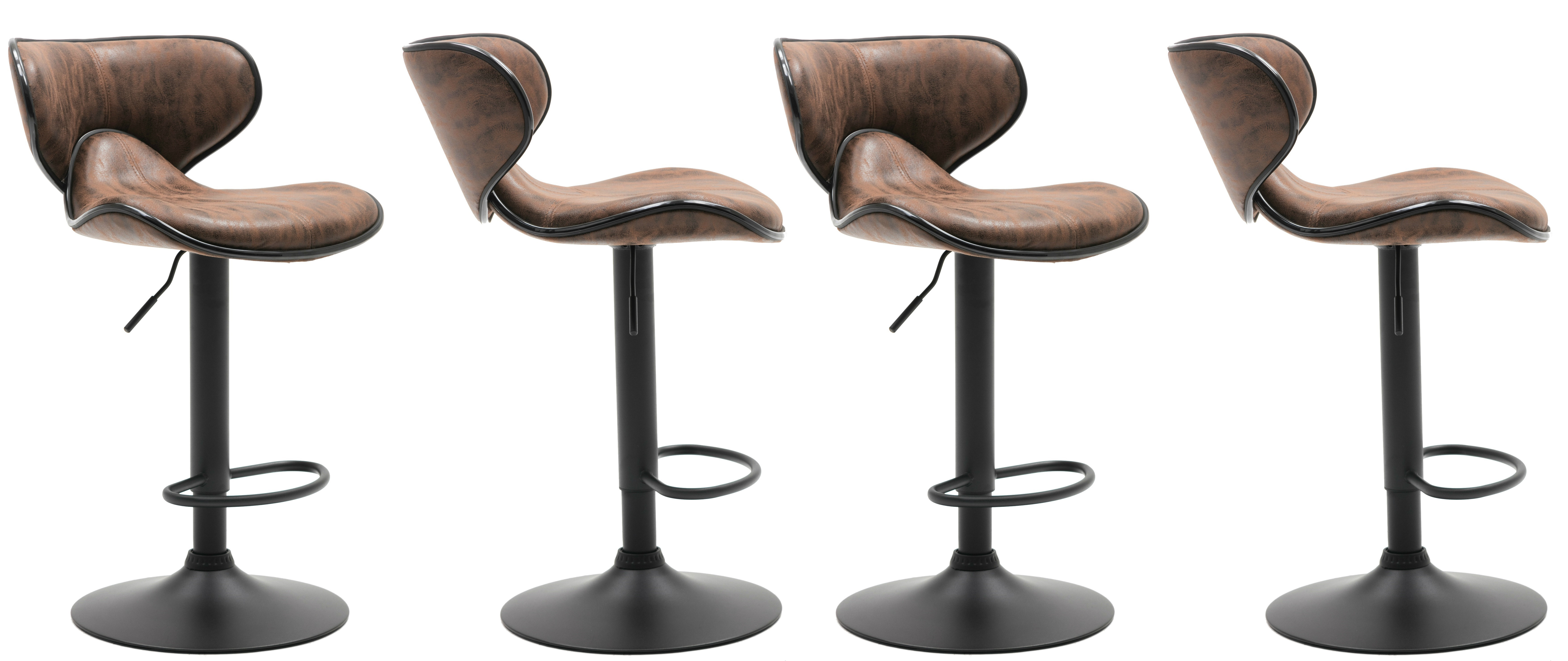 17 Stories Adjustable Vintage Brown Kitchen Counter Stool Dining Chair