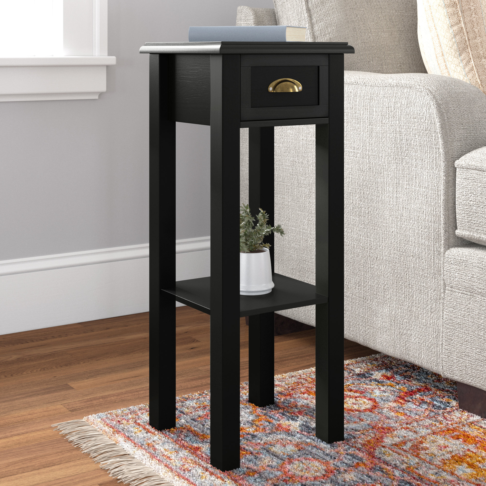 Three Posts™ Kolb 29.5'' Tall End Table with Storage & Reviews | Wayfair