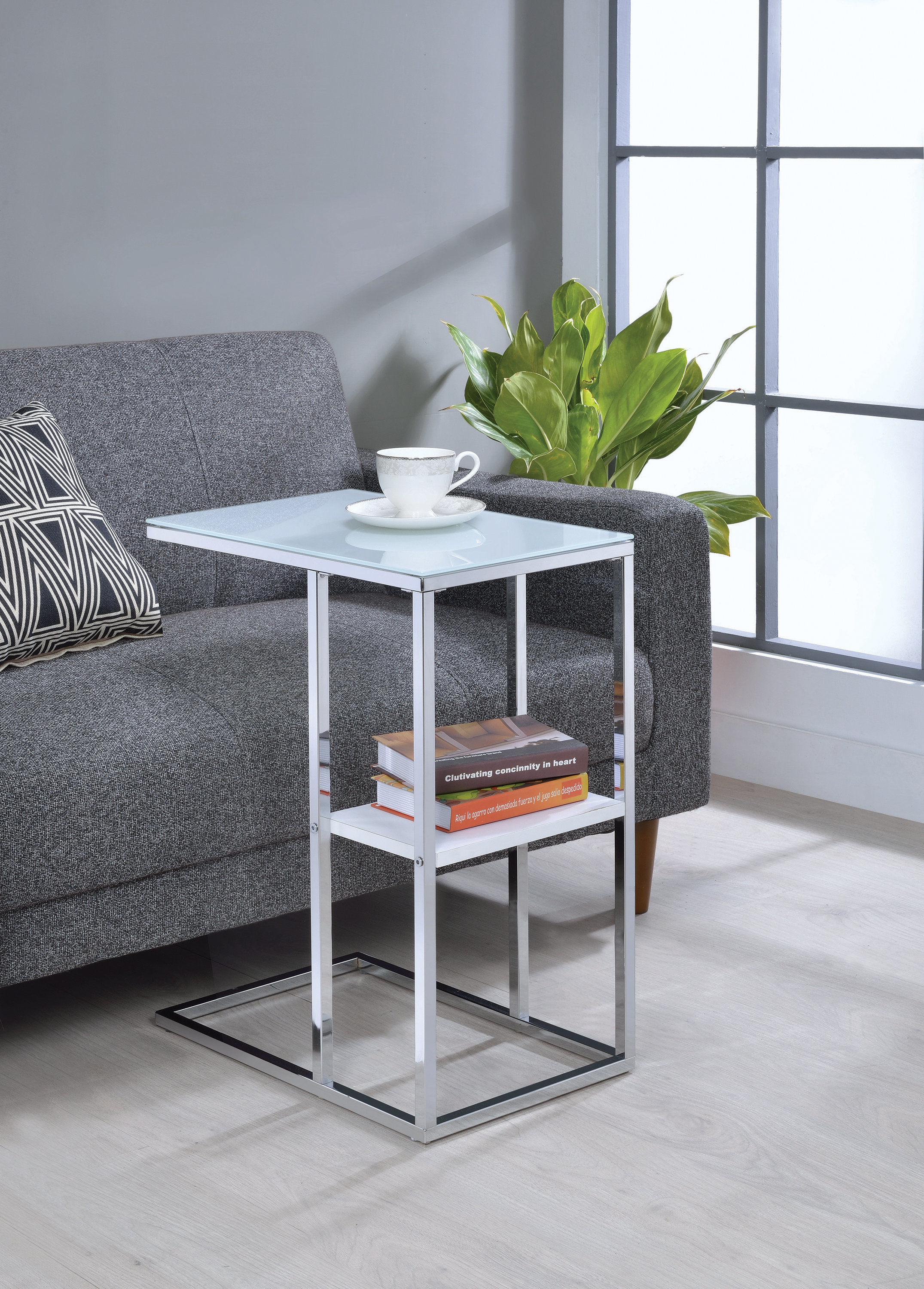 Orren Ellis Aderes 24'' Tall Glass C Table End Table Wayfair