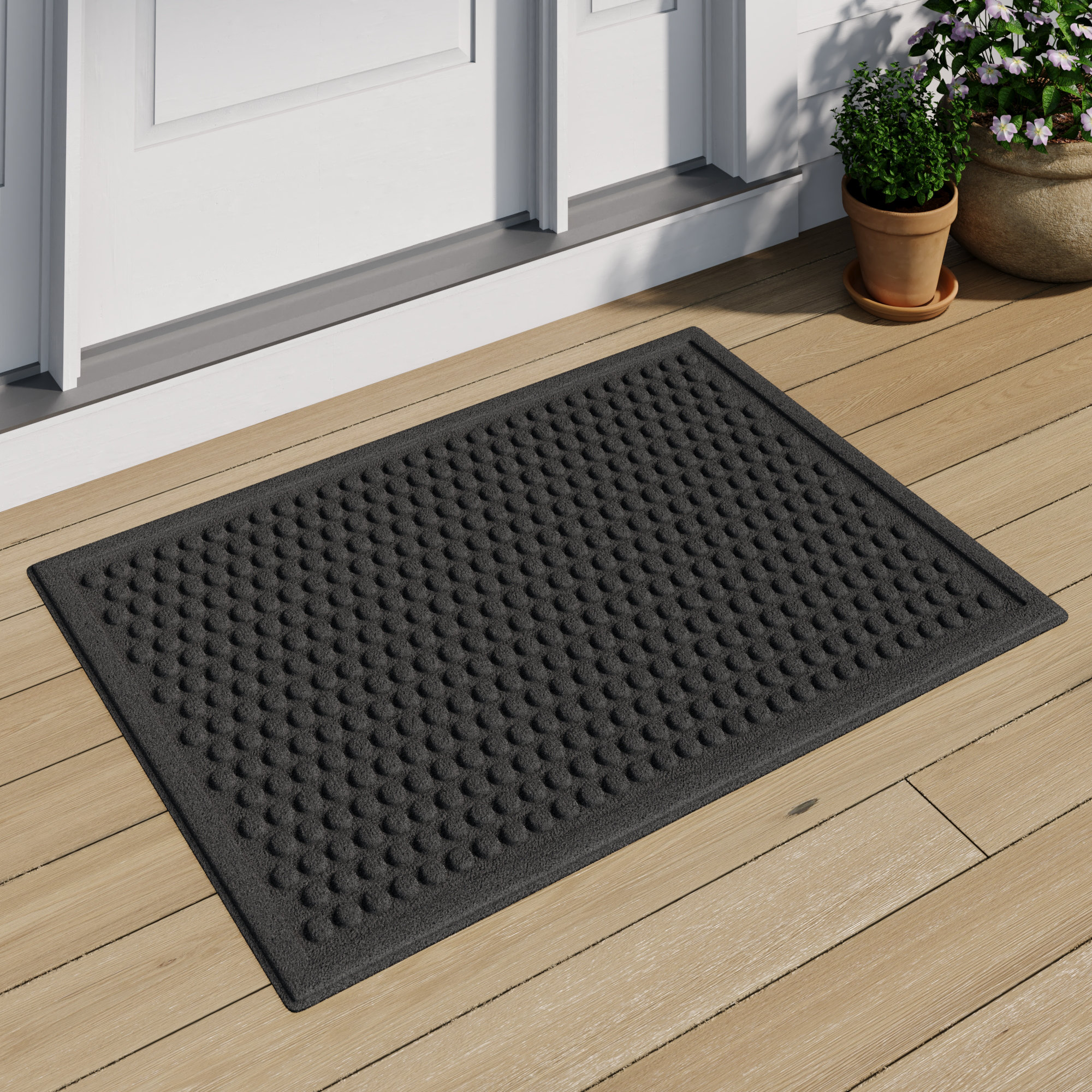 Piece Set Bottom Non Woven Fabric Point Plastic Custom Floor mat Three