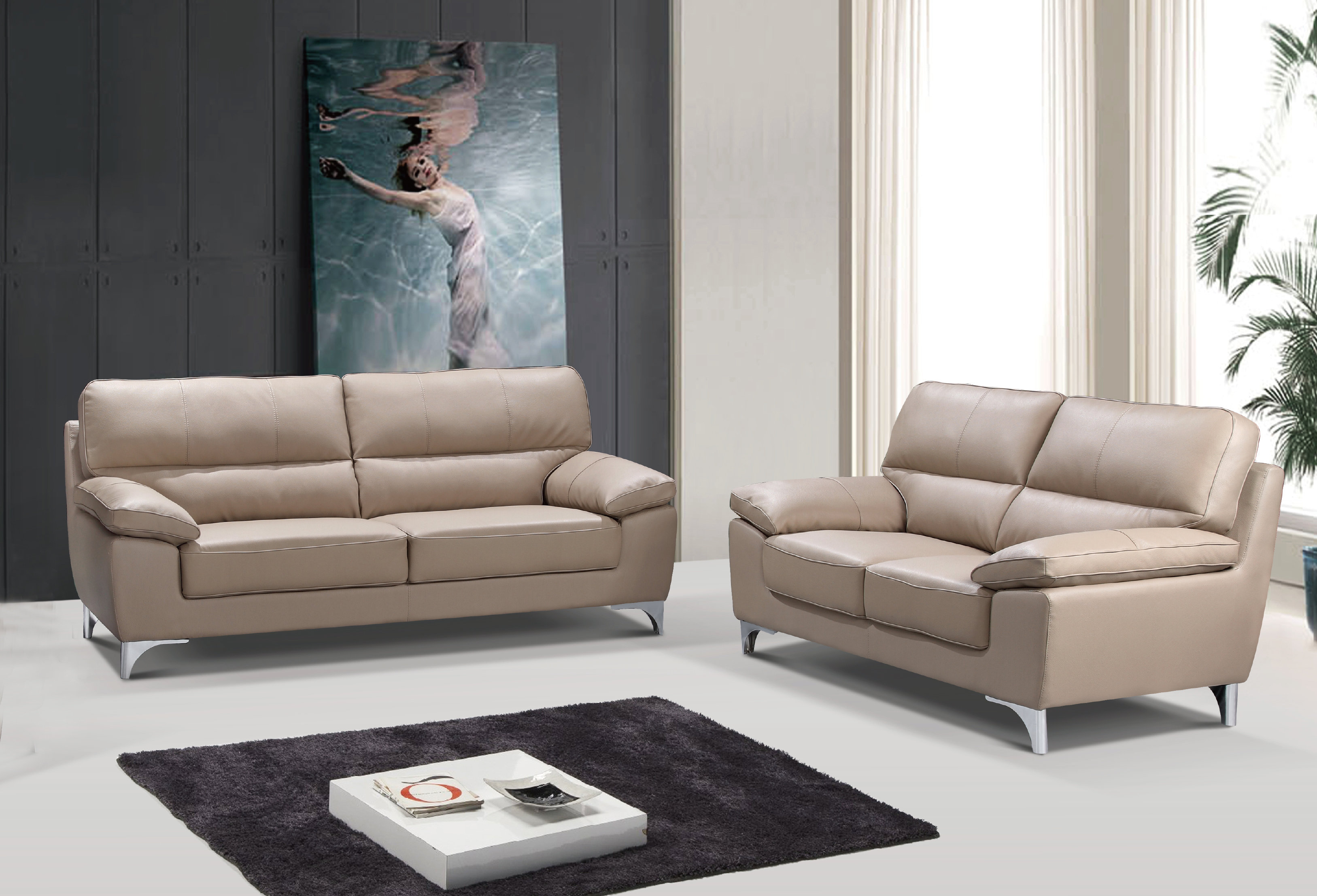 Orren Ellis Aigan 2 Piece Vegan Leather Living Room Set Reviews Wayfair