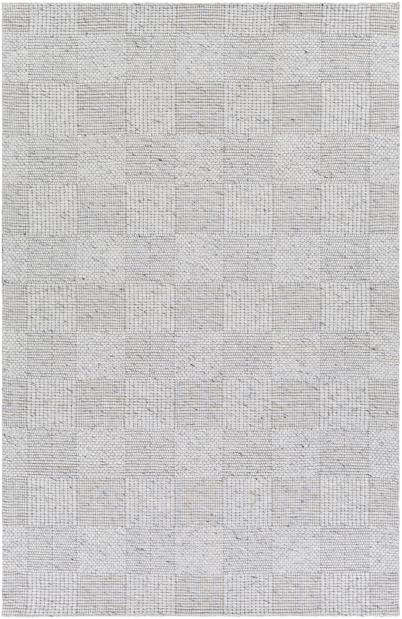 Birch Lane™ Becker Geometric Handmade Wool OffWhite/Black/Charcoal