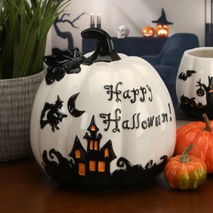 New Halloween Holiday Display WELCOME Door Sign 17.5" Happy Pumpkin Party Home 