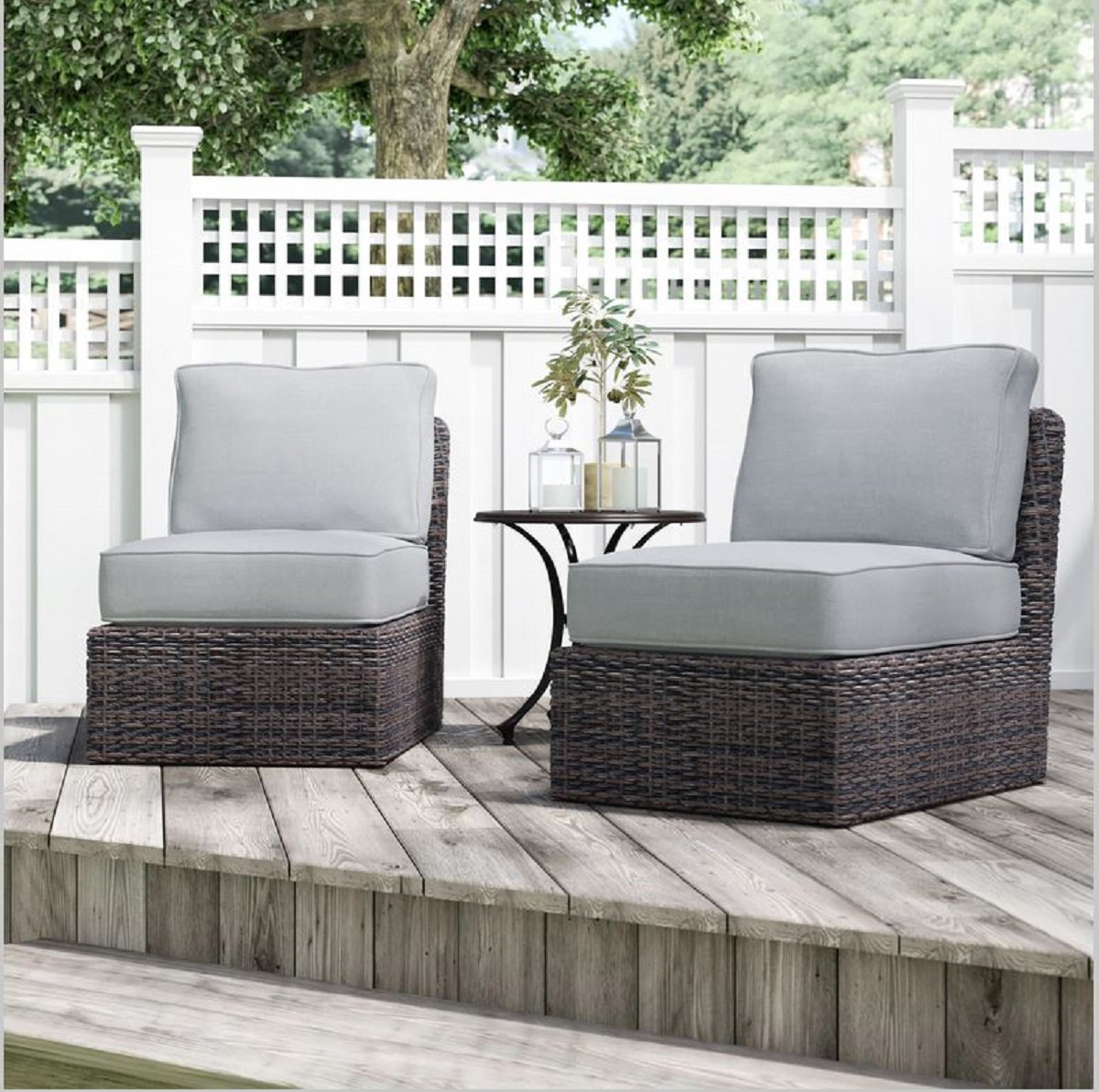 Sol 72 Outdoor™ Almyra Armless Fully Assembled Patio Chair with
