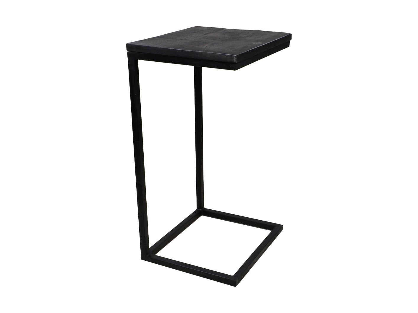 Ebern Designs Read Side Table Black Mango Wood / Iron Wayfair.co.uk