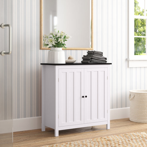 Lark Manor Angelin White Bathroom Cabinet | Wayfair