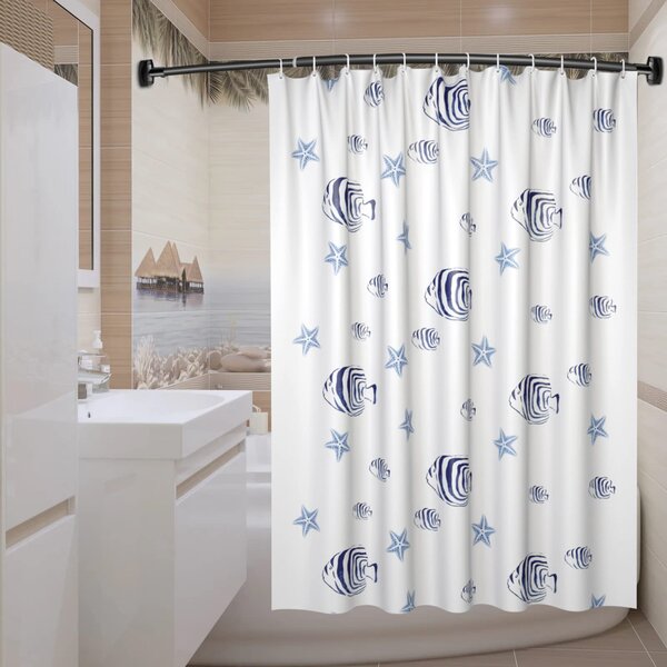 Stainless Steel Tension Rod Adjustable Curtain Rod for Bathtub Shower Stall, 