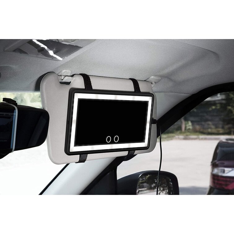 Innovative Car Mirror Accessories Rechargeable LED Light Makeup Mirror for All Car Car Visor Vanity Mirror Universal Car Sun Visor Mirror