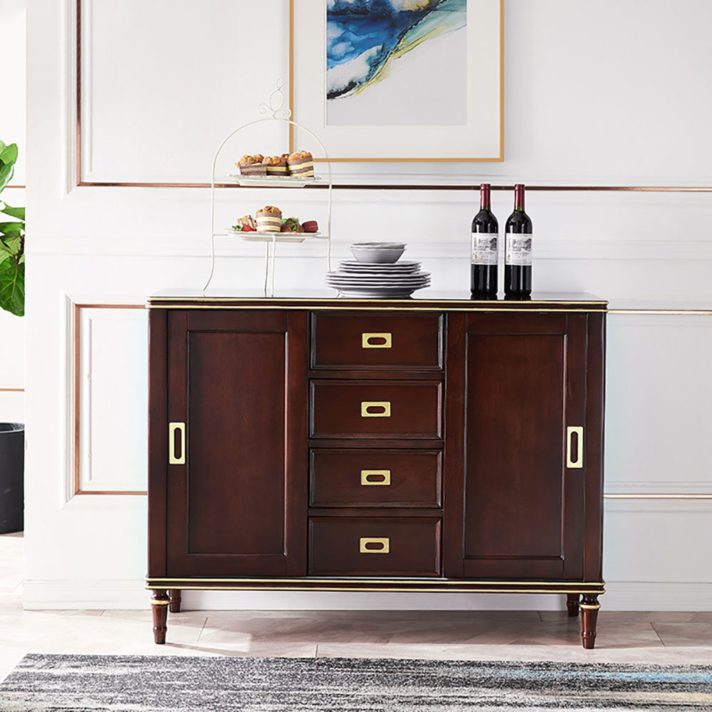 mengduolaitrading American Solid Wood Side Simple Storage