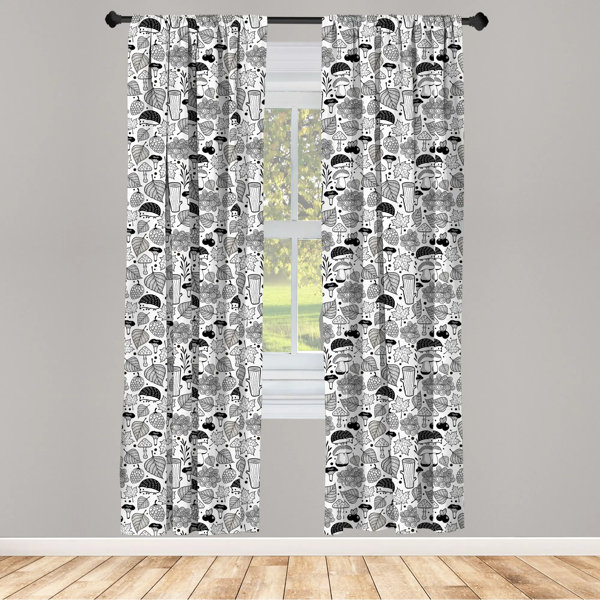 Woodland Fox Curtains 2 Panel Set Decor 5 Sizes Available Window Drapes 