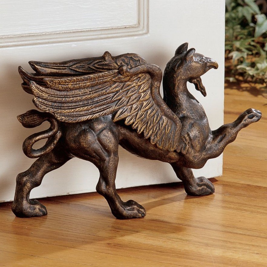 Design Toscano The Growling Griffin Foundry Iron Doorstop Wayfair