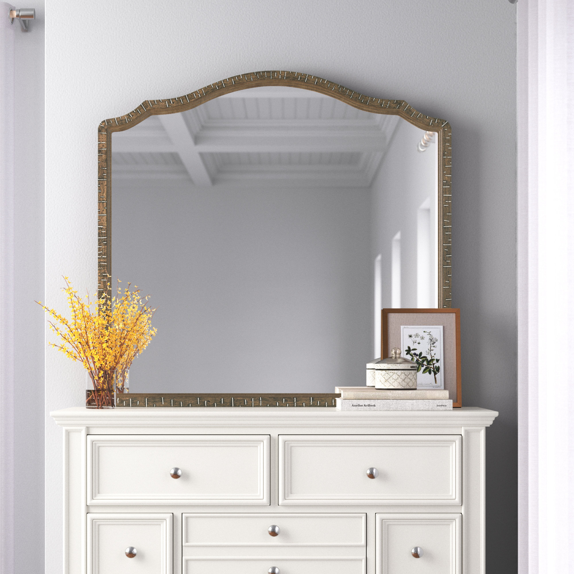 Three Posts™ Clintwood Beveled Rustic Dresser Mirror & Reviews Wayfair