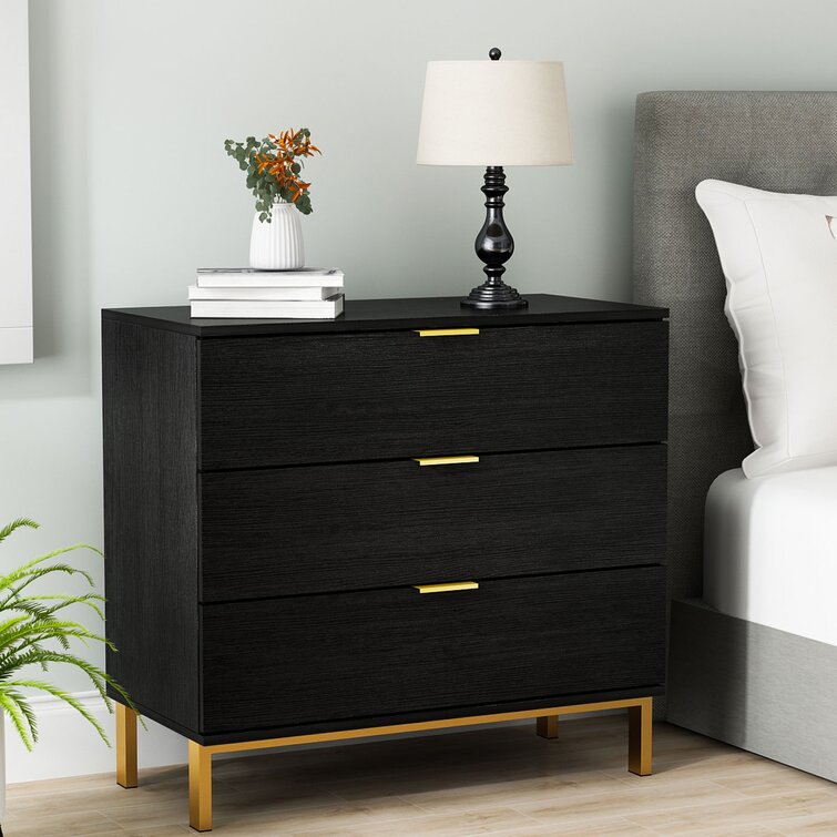 Everly Quinn Lavale Solid + Manufactured Wood Nightstand & Reviews ...
