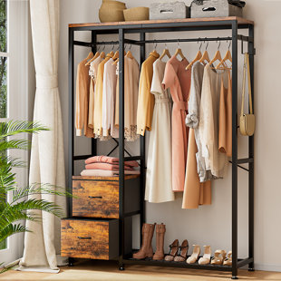 Hanging Wardrobe Storage 5 or 10 Tier Garment Shoe Organiser Clothes Tidy Drawer 