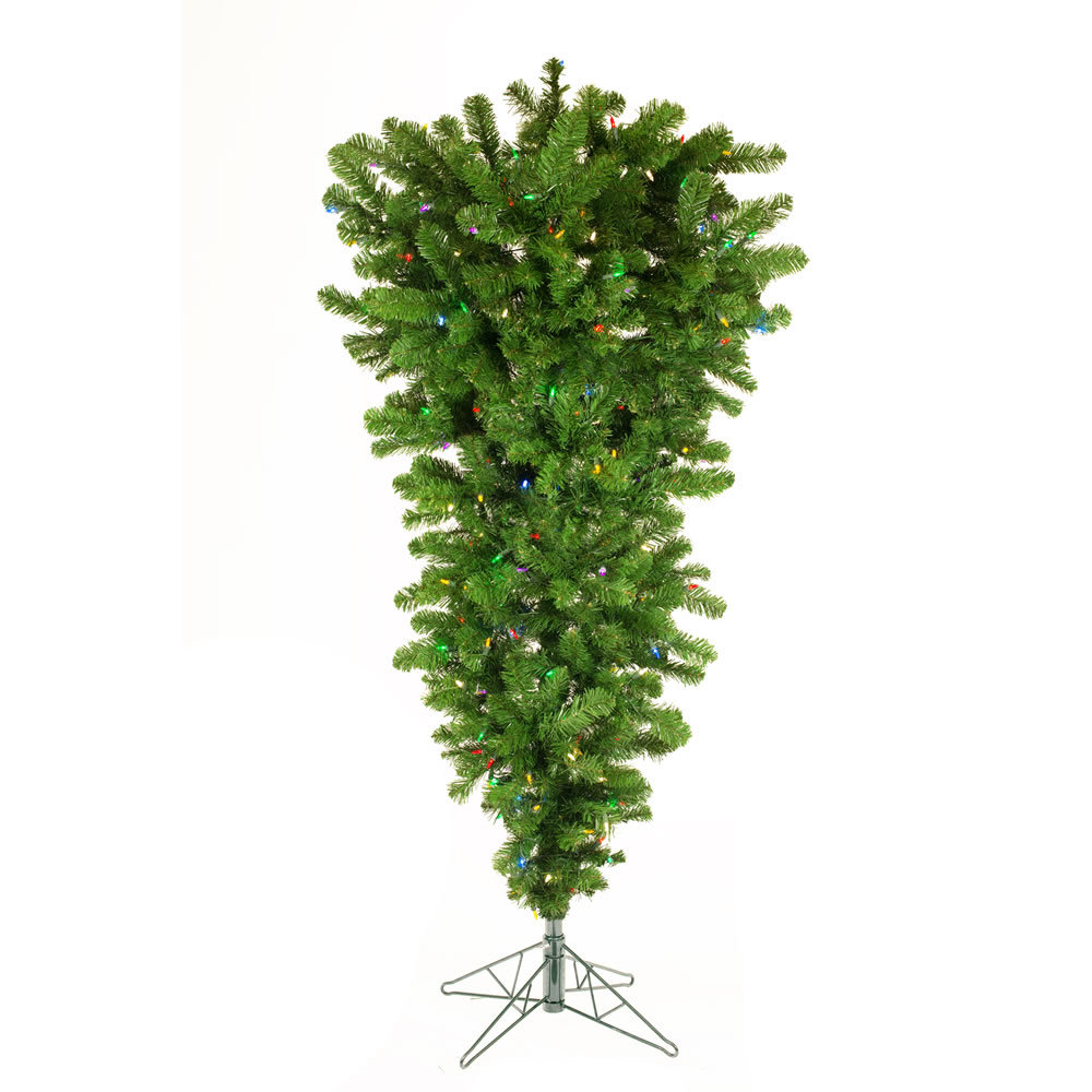 The Holiday Aisle® Green American Upside Down Artificial Unique Tree