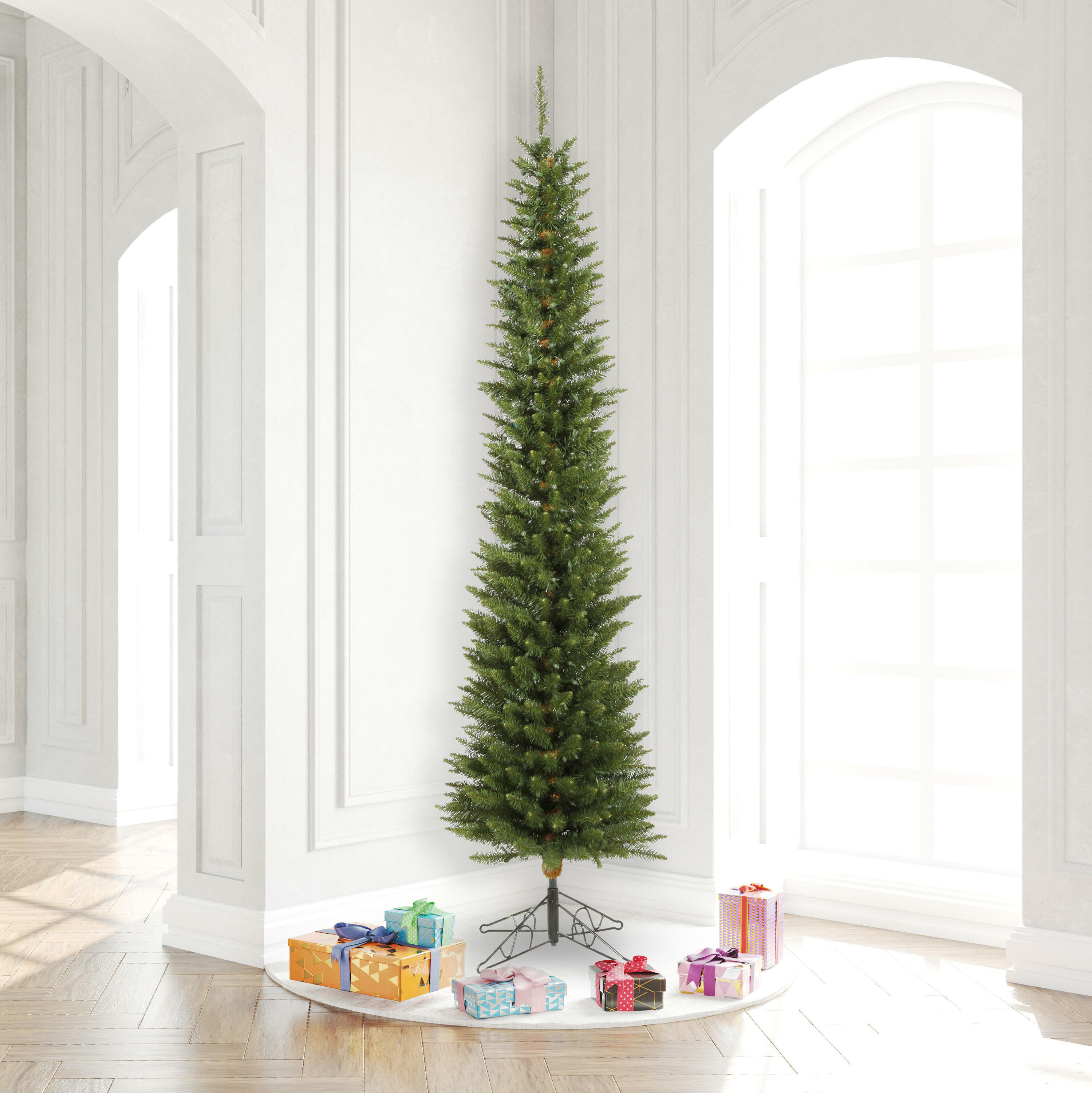 The Holiday Aisle® Durham Pole Pine Artificial Christmas Tree & Reviews